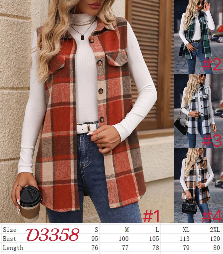 Shelby plaid vest