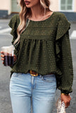 Green fall blouse