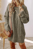 Becca cable knit sweater dress