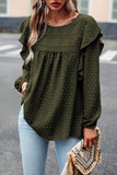 Green fall blouse