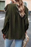 Green fall blouse