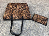 2 pc leopard handbag READY TO SHIP